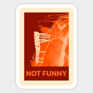 Not Funny But Humerus X-Ray Orange Sticker